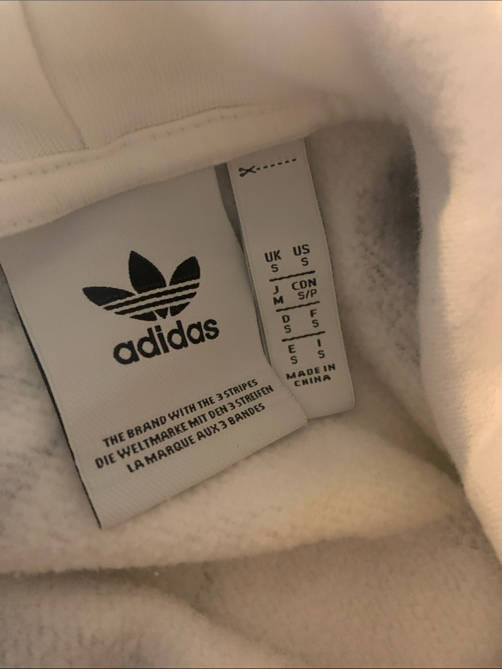 adidas White and Black Logo hoodie - Picture 2 of 3